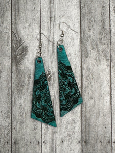 Turquoise Mandala Earrings