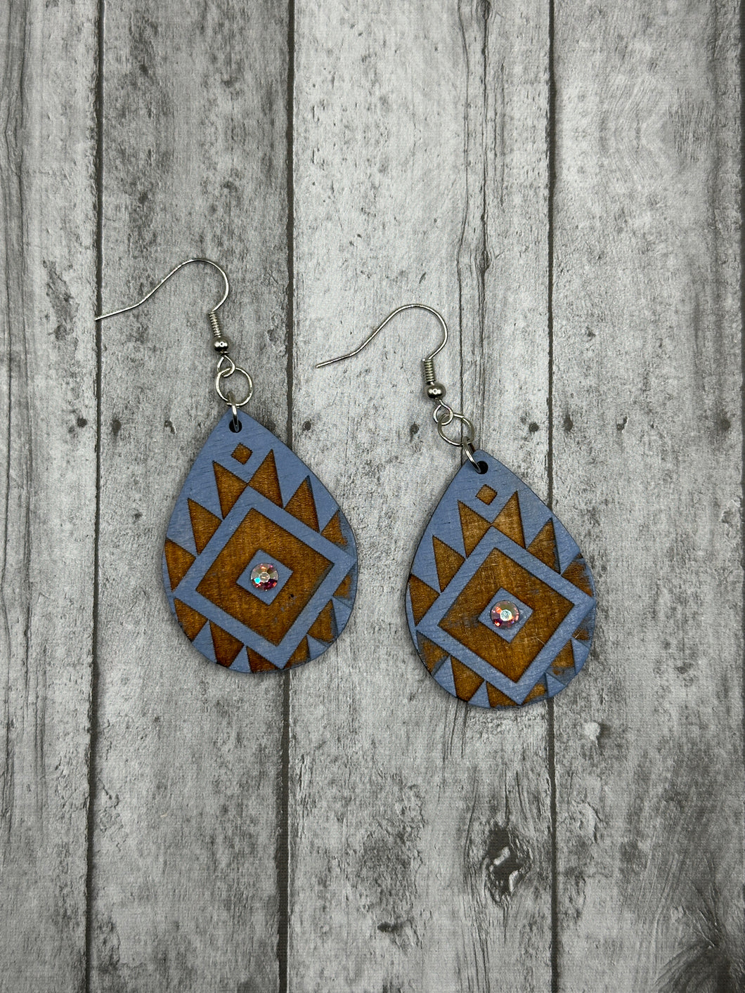 Periwinkle southwestern teardrop earrings