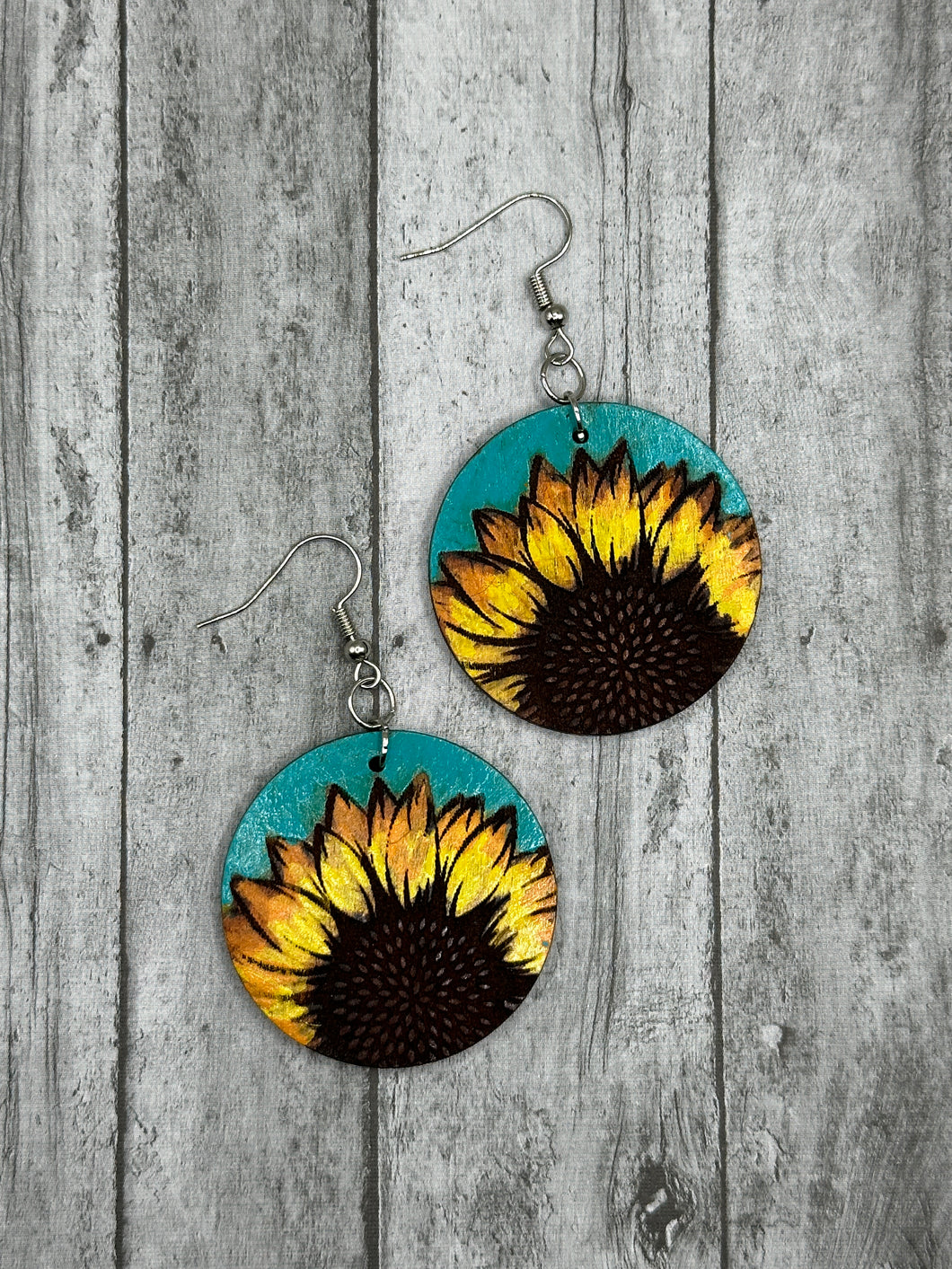 Sunflowers with Turquoise background