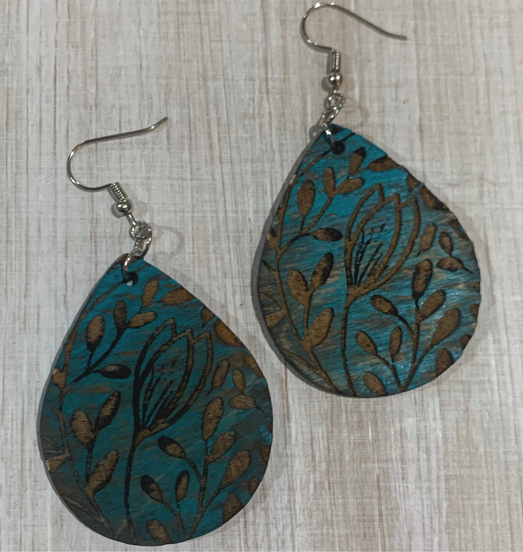 Turquoise Tulip Earrings