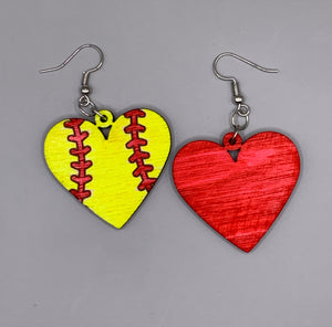 Softball Hearts