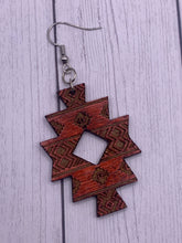 Load image into Gallery viewer, Brown Aztec Earrings
