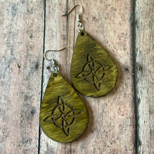 Olive Celtic design earrings