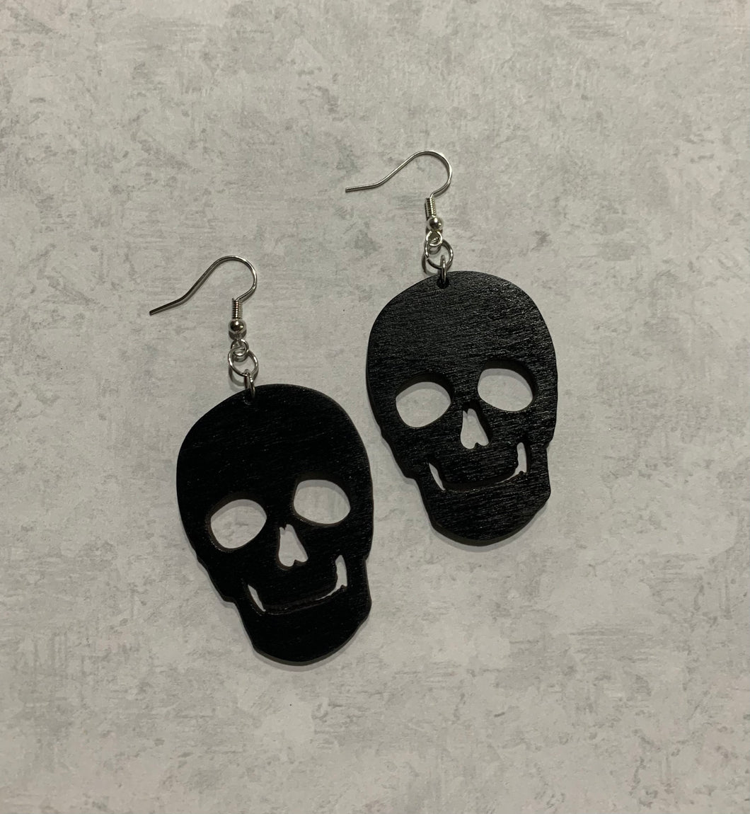 Black Skull Earrings