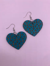 Load image into Gallery viewer, Turquoise Patterned Hearts
